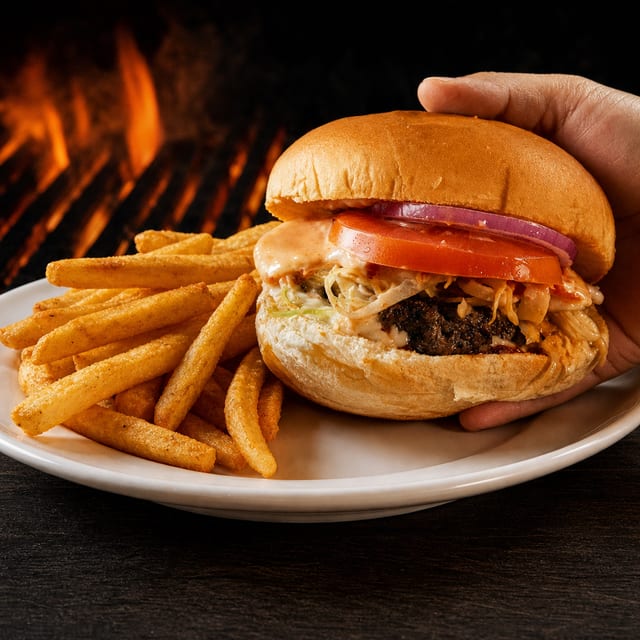 Happy Hour Burger Meal.